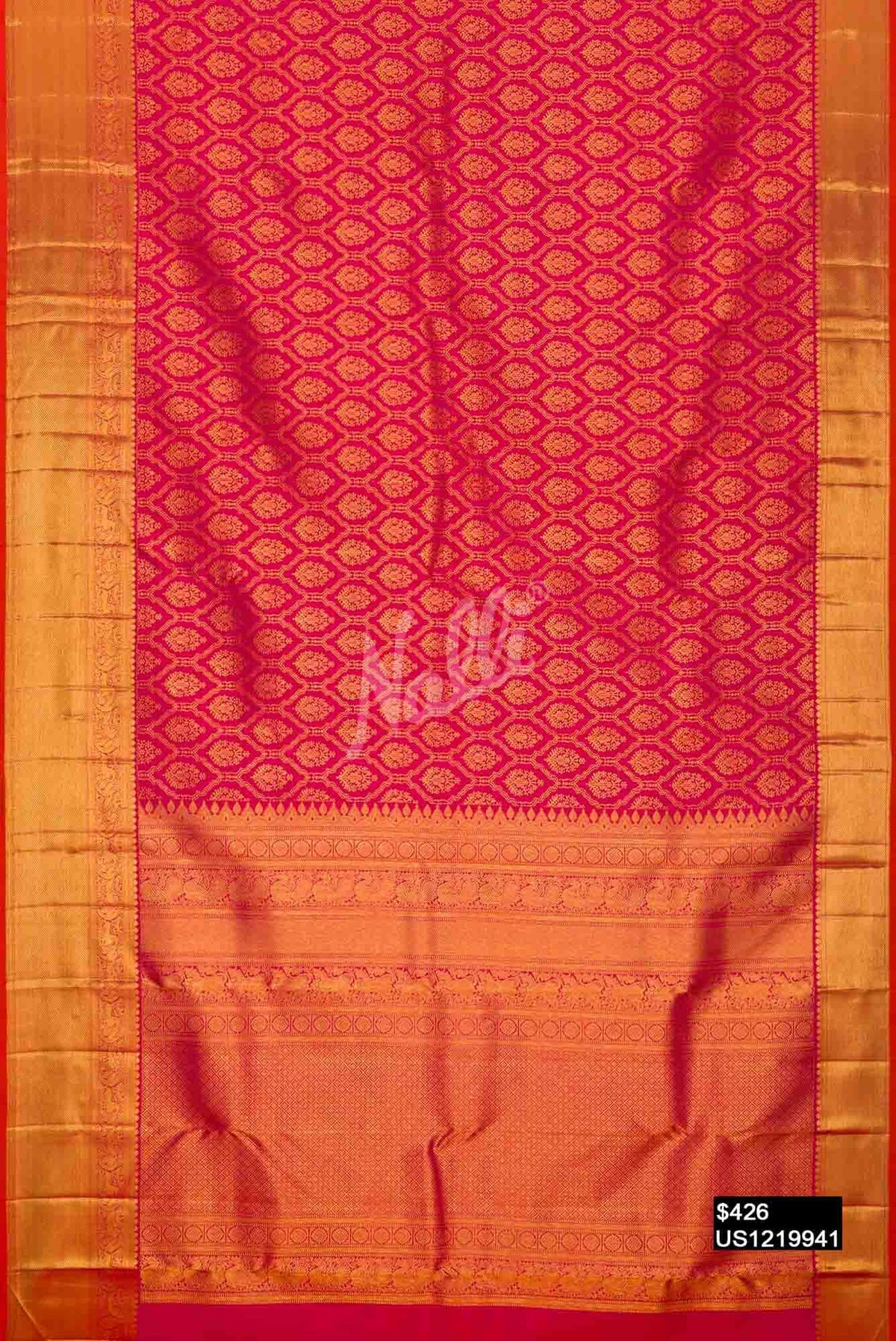 Pink Kanchipuram Silk Saree