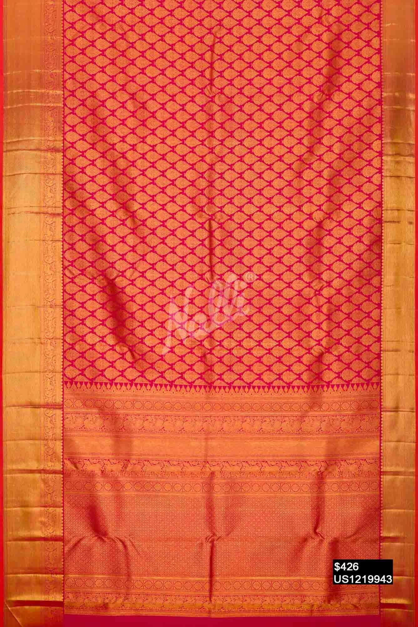 Pink Kanchipuram Silk Saree