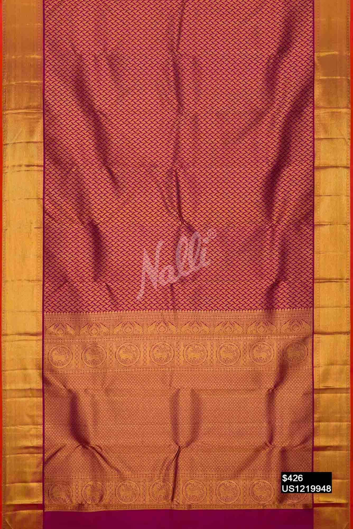 Magenta Kanchipuram Silk Saree
