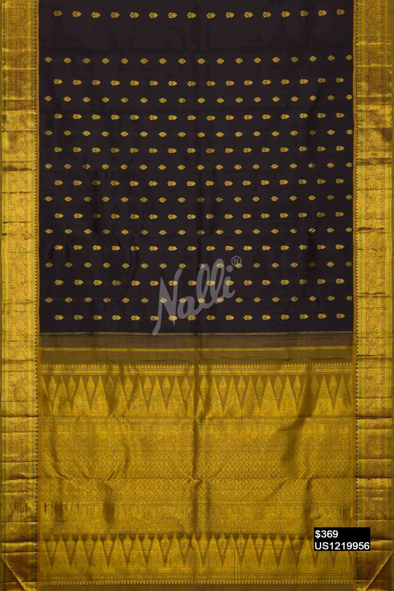 Coffee Brown Kanchipuram Silk Saree