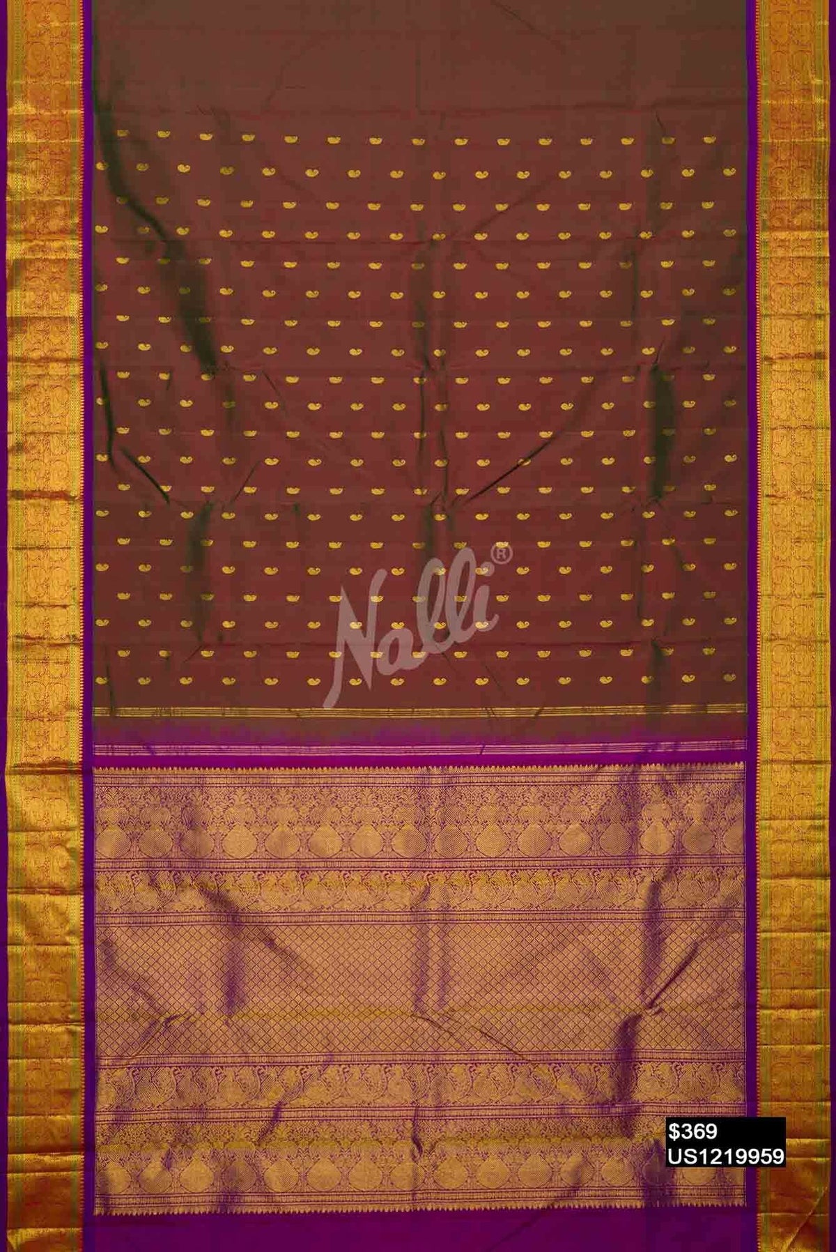 Mehandi Green Kanchipuram Silk Saree