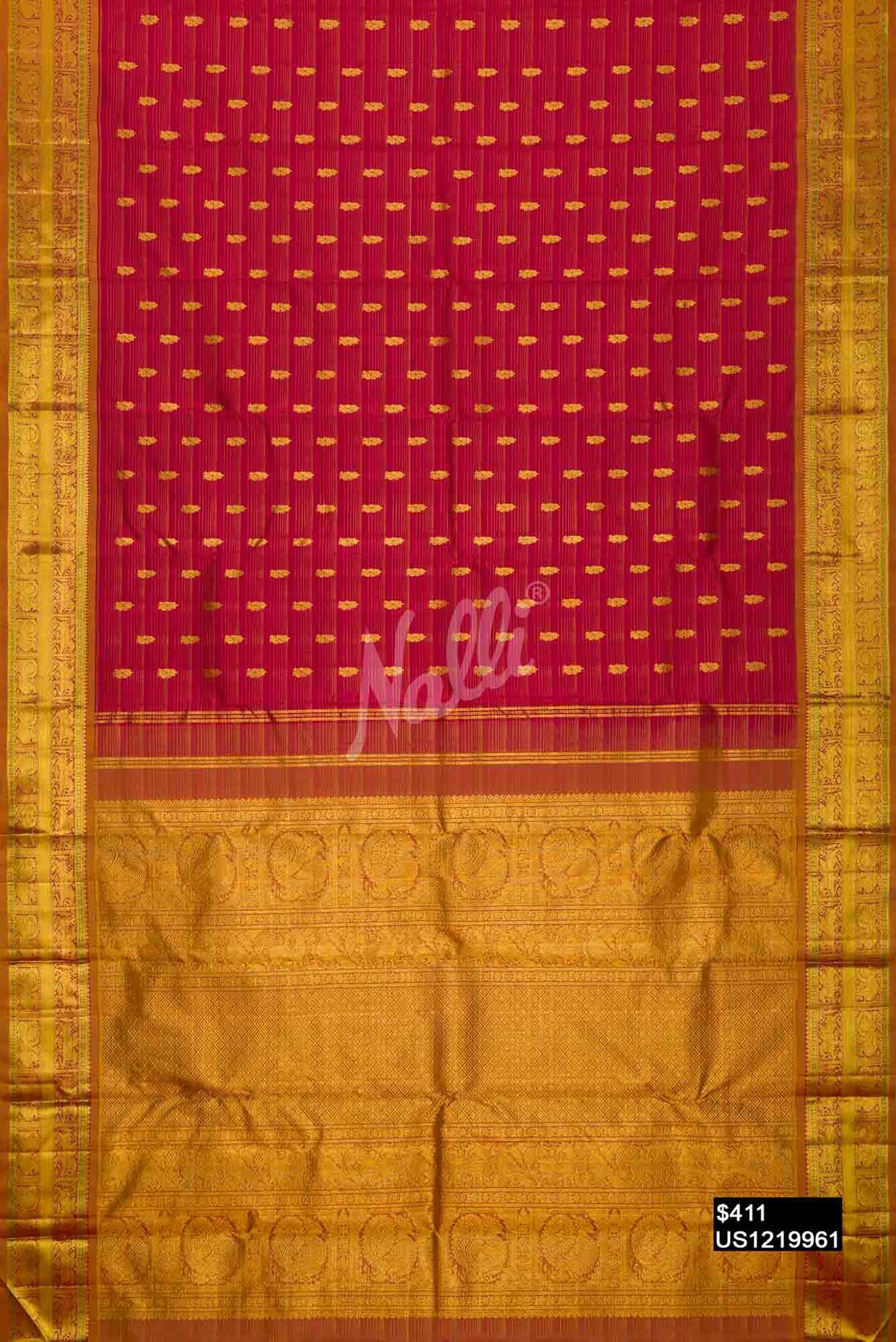 Maroon Kanchipuram Silk Saree