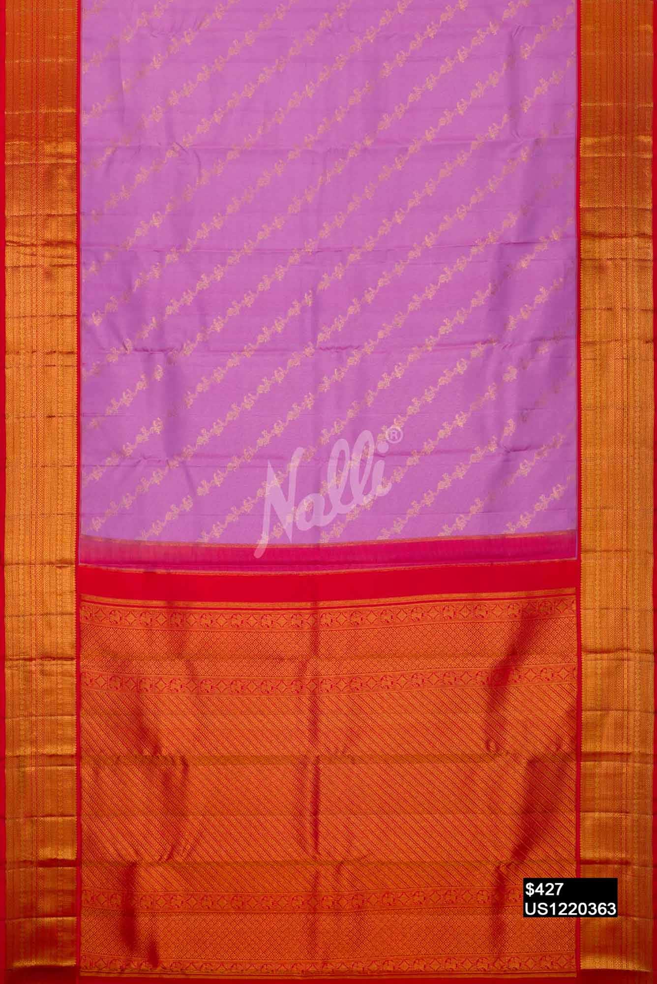 Lavender Kanchipuram Silk Saree