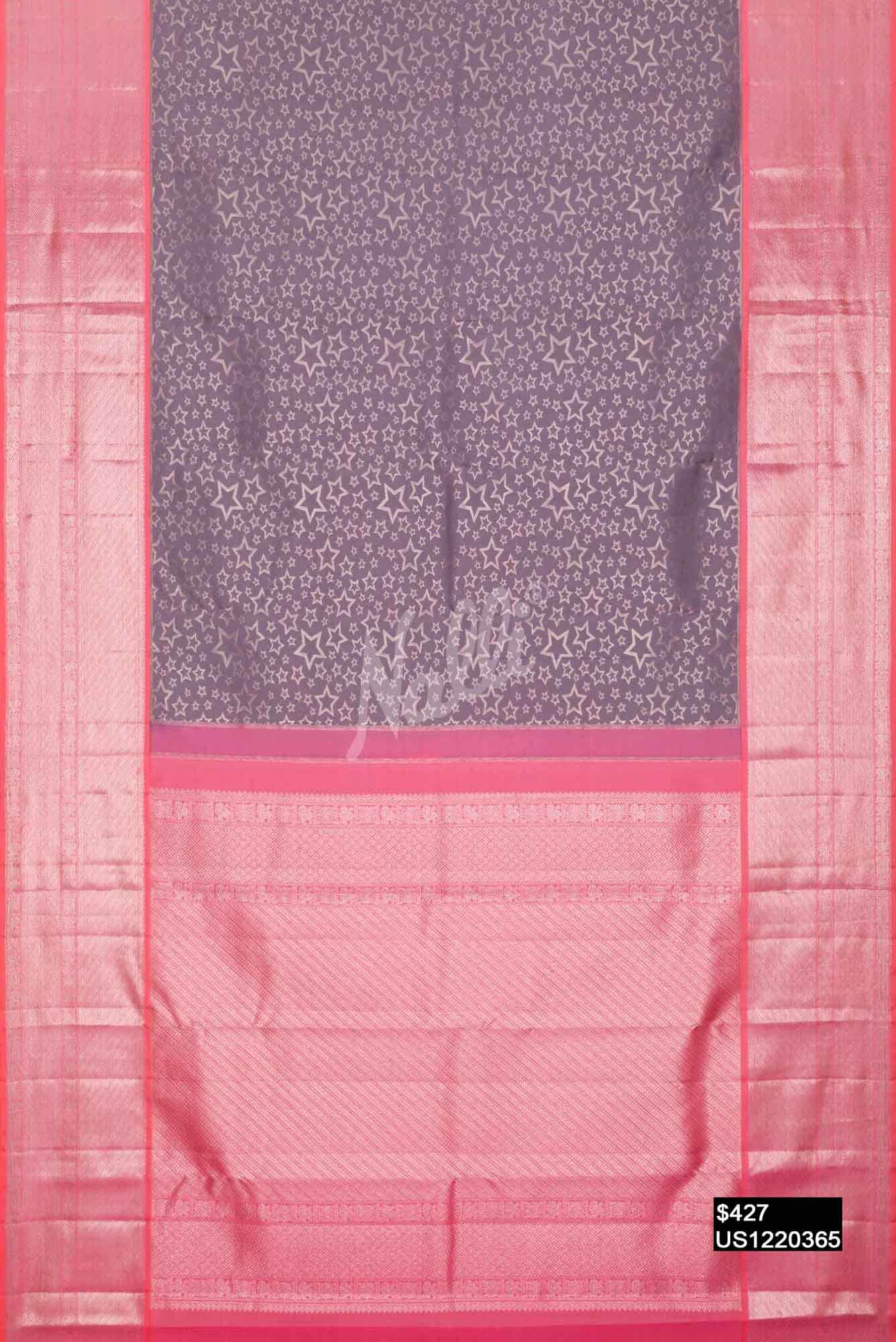 Grey Kanchipuram Silk Saree