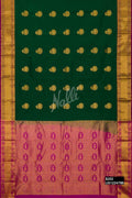 Bottle Green Kanchipuram Silk Saree