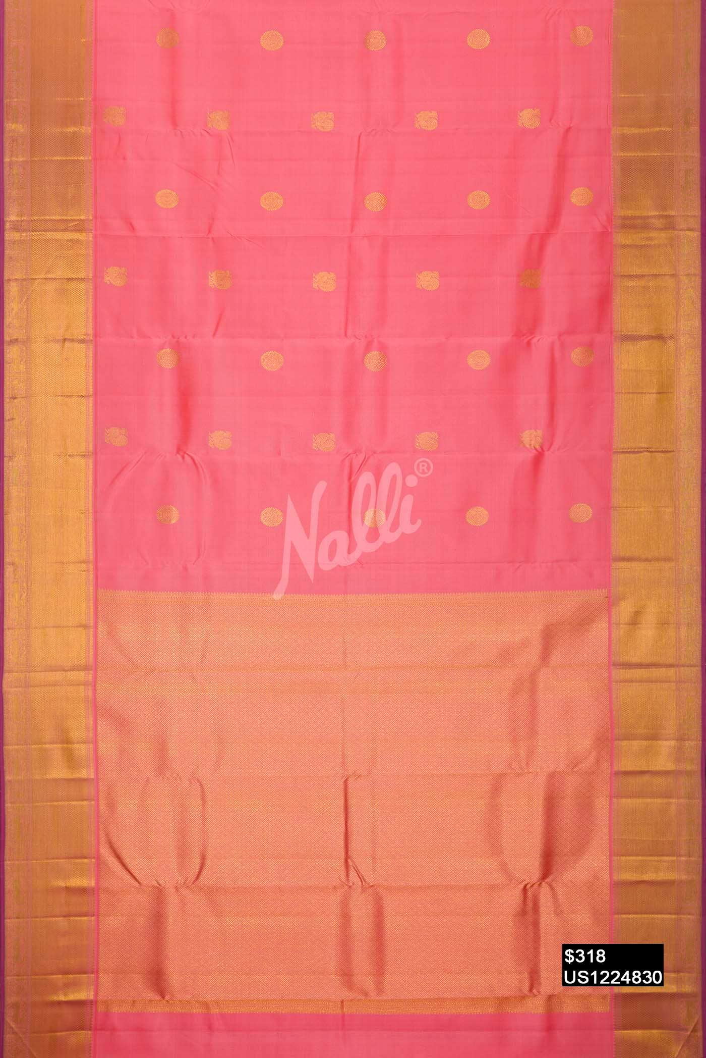 Pink Kanchipuram Silk Saree