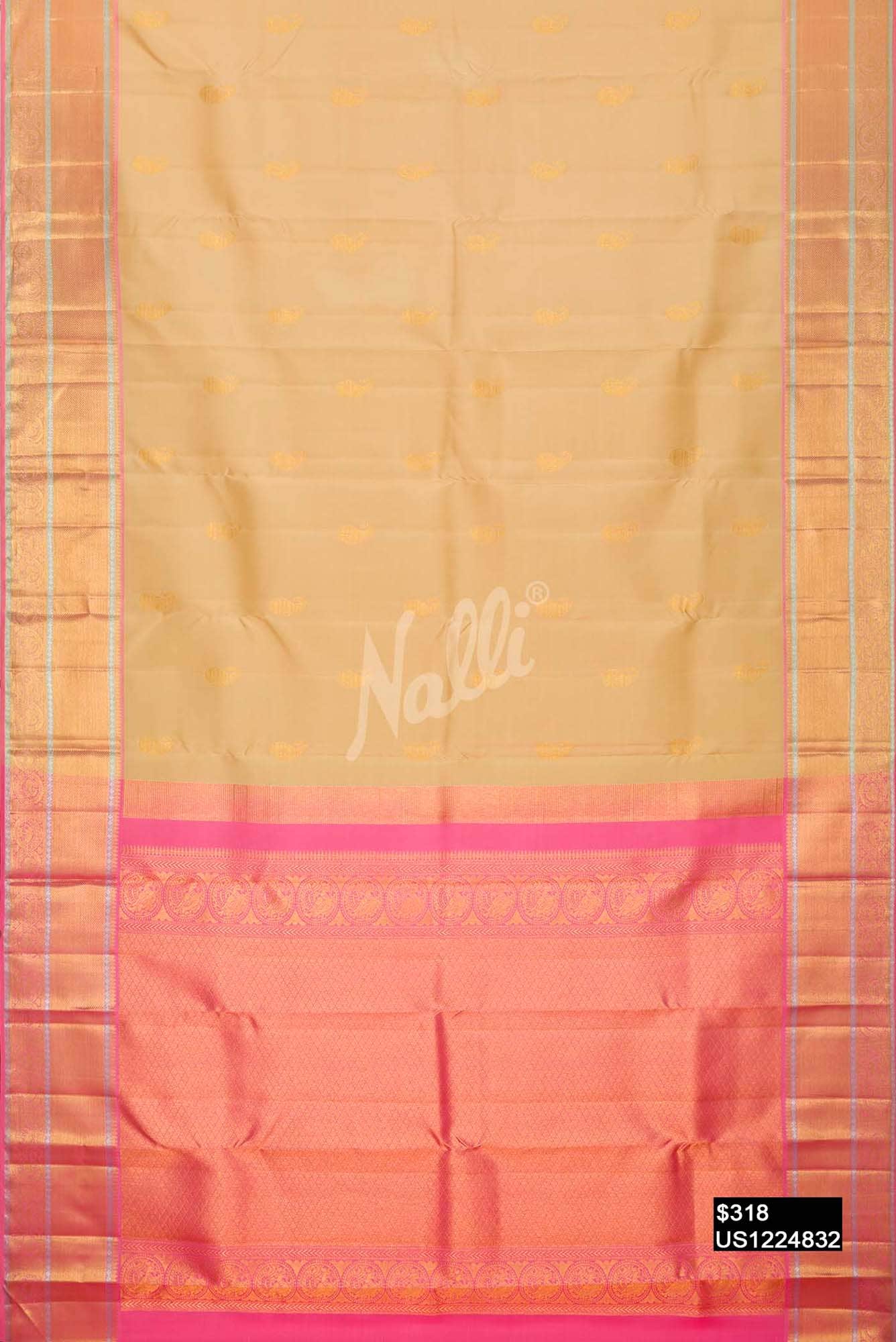 Sandal Kanchipuram Silk Saree