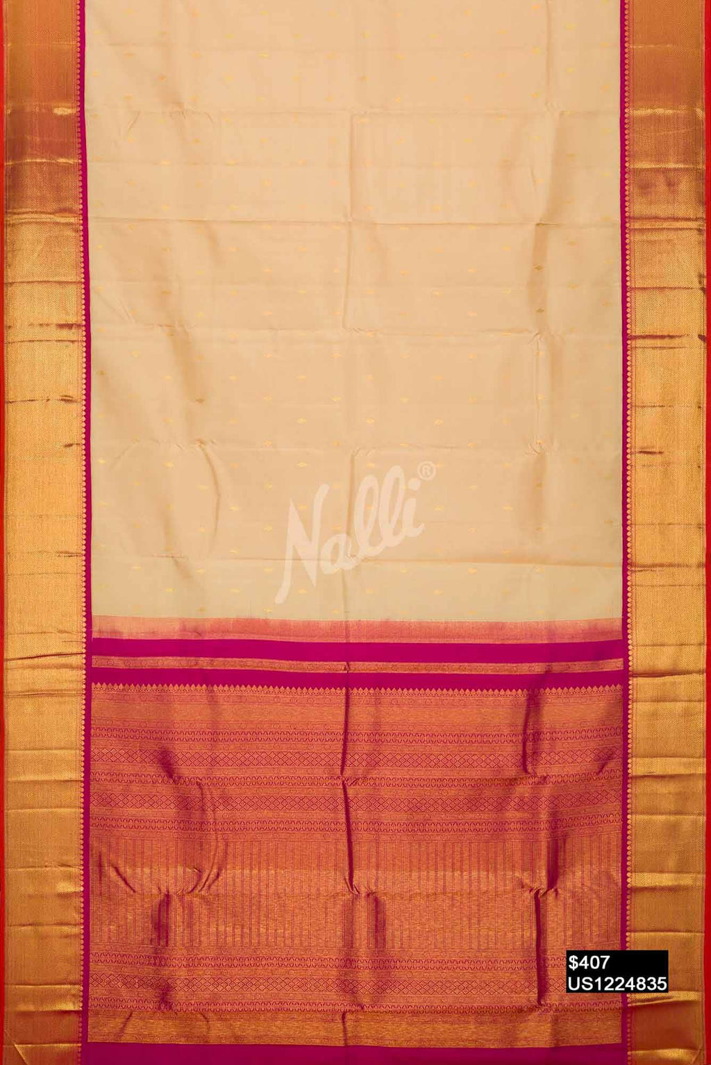 Sandal Kanchipuram Silk Saree