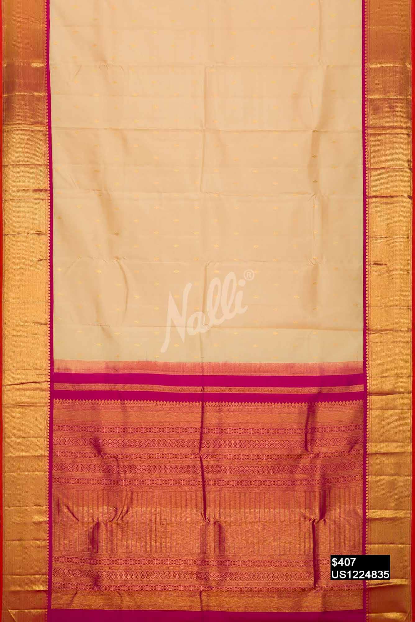 Sandal Kanchipuram Silk Saree