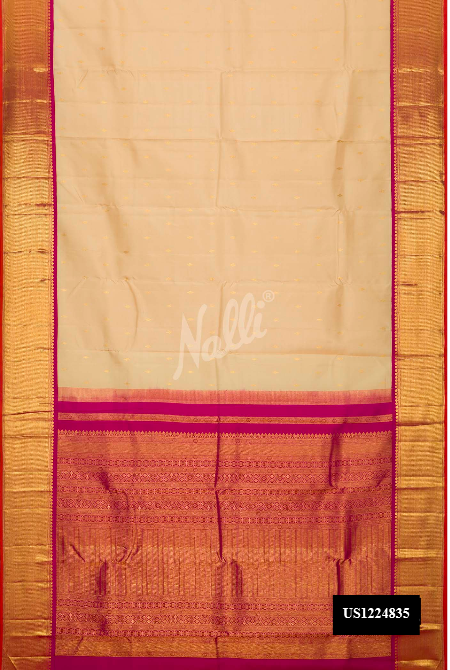 Sandal Kanchipuram Silk Saree