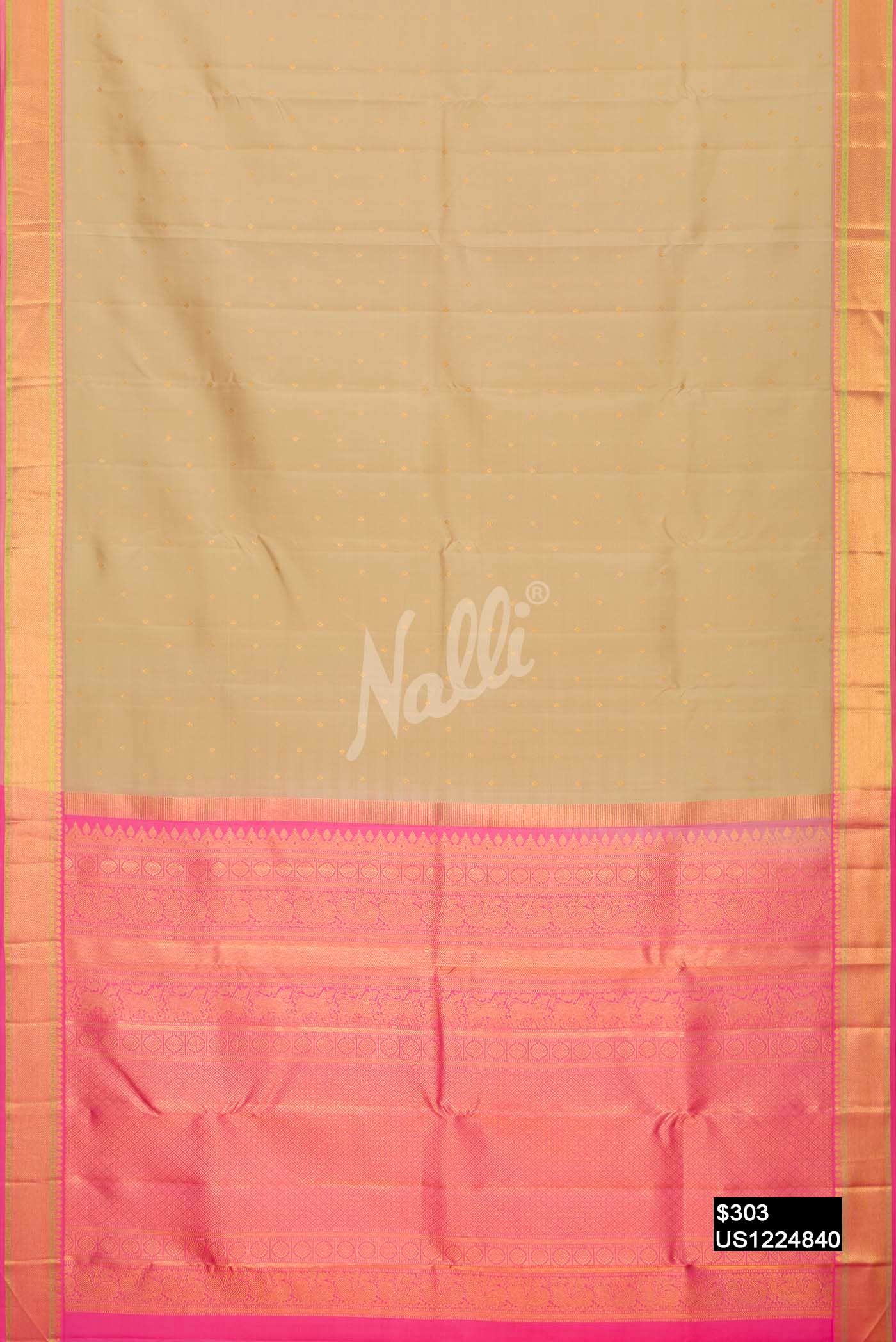 Sandal Kanchipuram Silk Saree