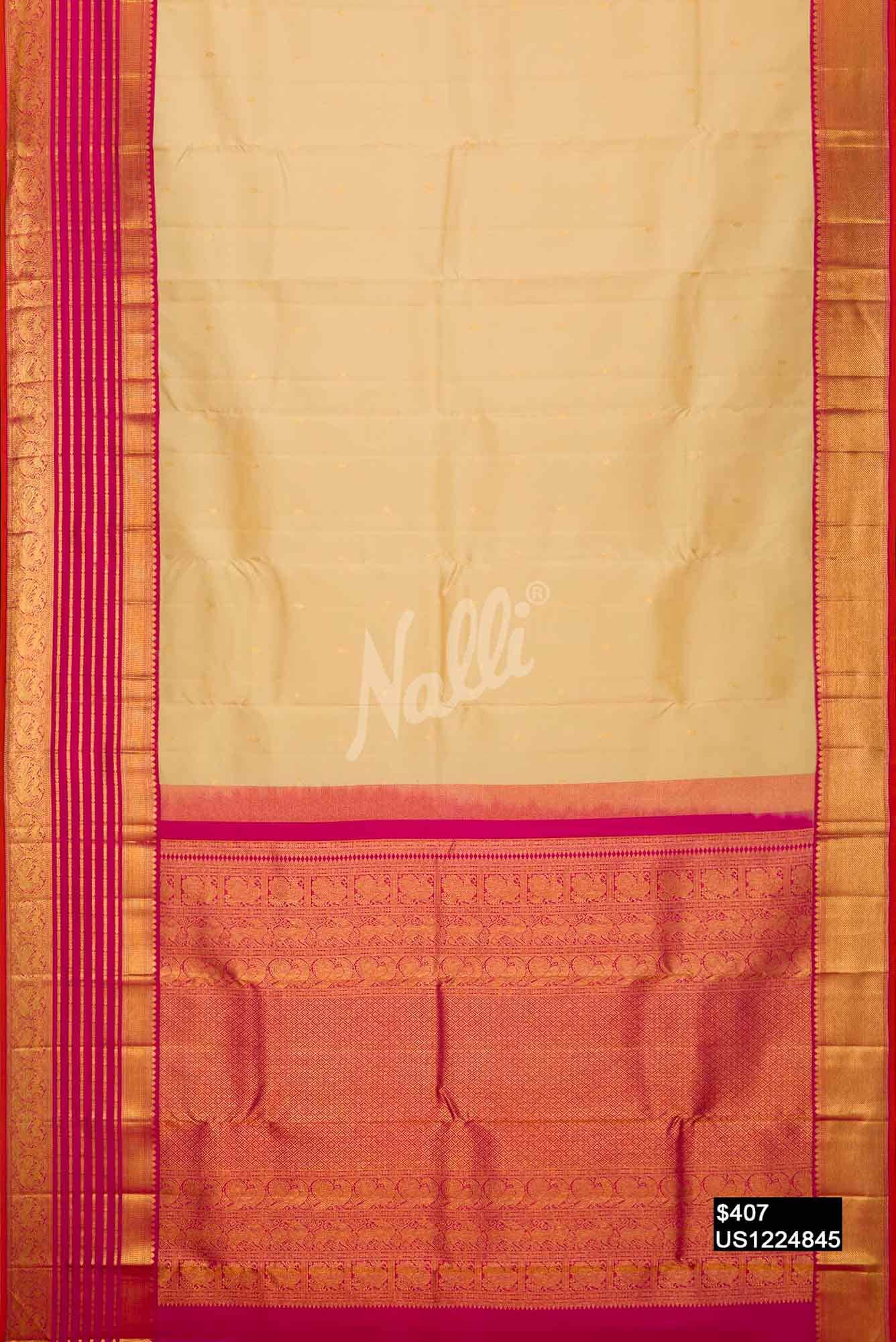 Sandal Kanchipuram Silk Saree