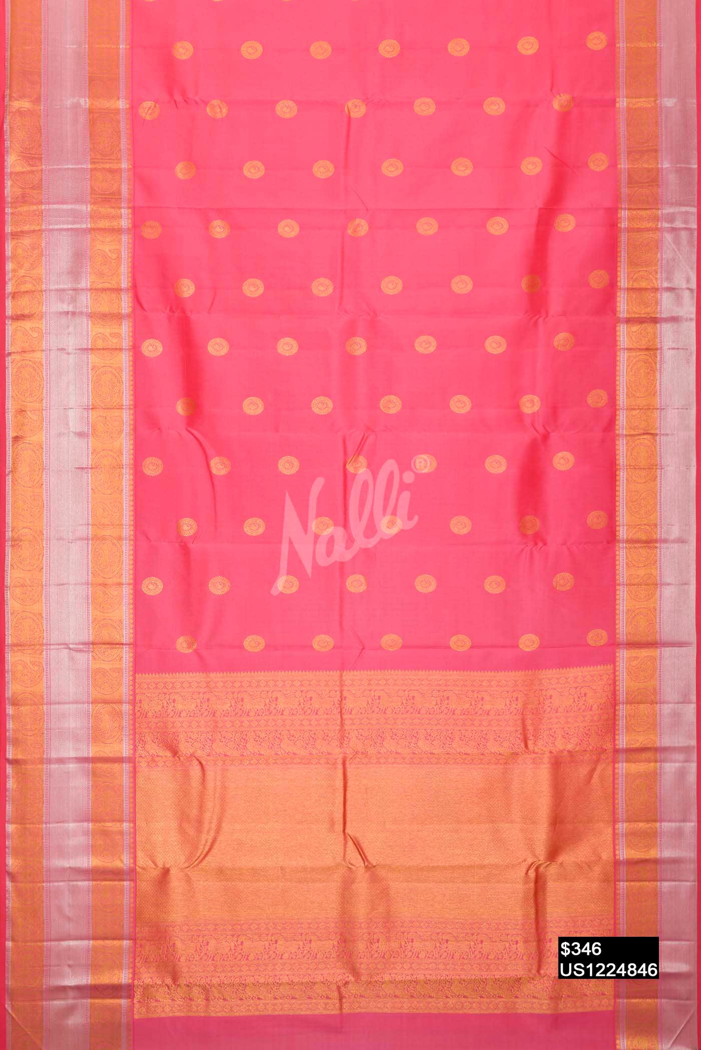 Pink Kanchipuram Silk Saree