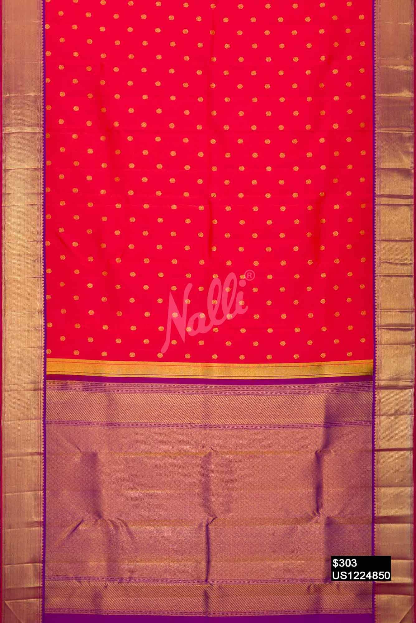 Orange Kanchipuram Silk Saree