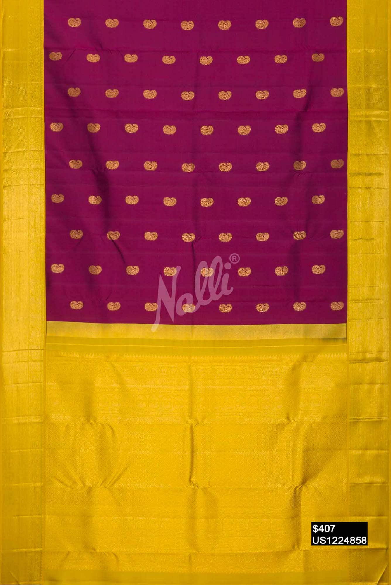 Magenta Kanchipuram Silk Saree