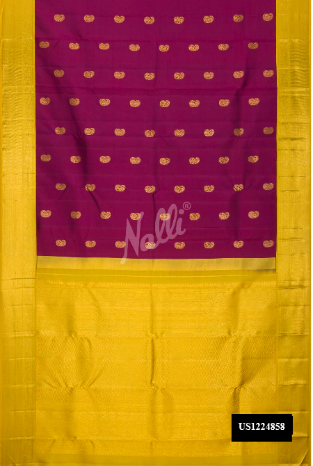 Magenta Kanchipuram Silk Saree