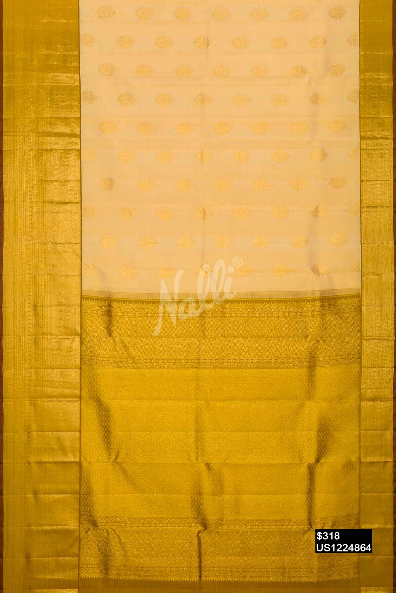 Sandal Kanchipuram Silk Saree