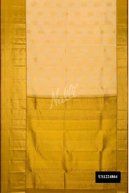 Sandal Kanchipuram Silk Saree