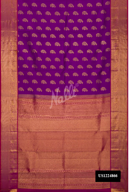 Violet Kanchipuram Silk Saree