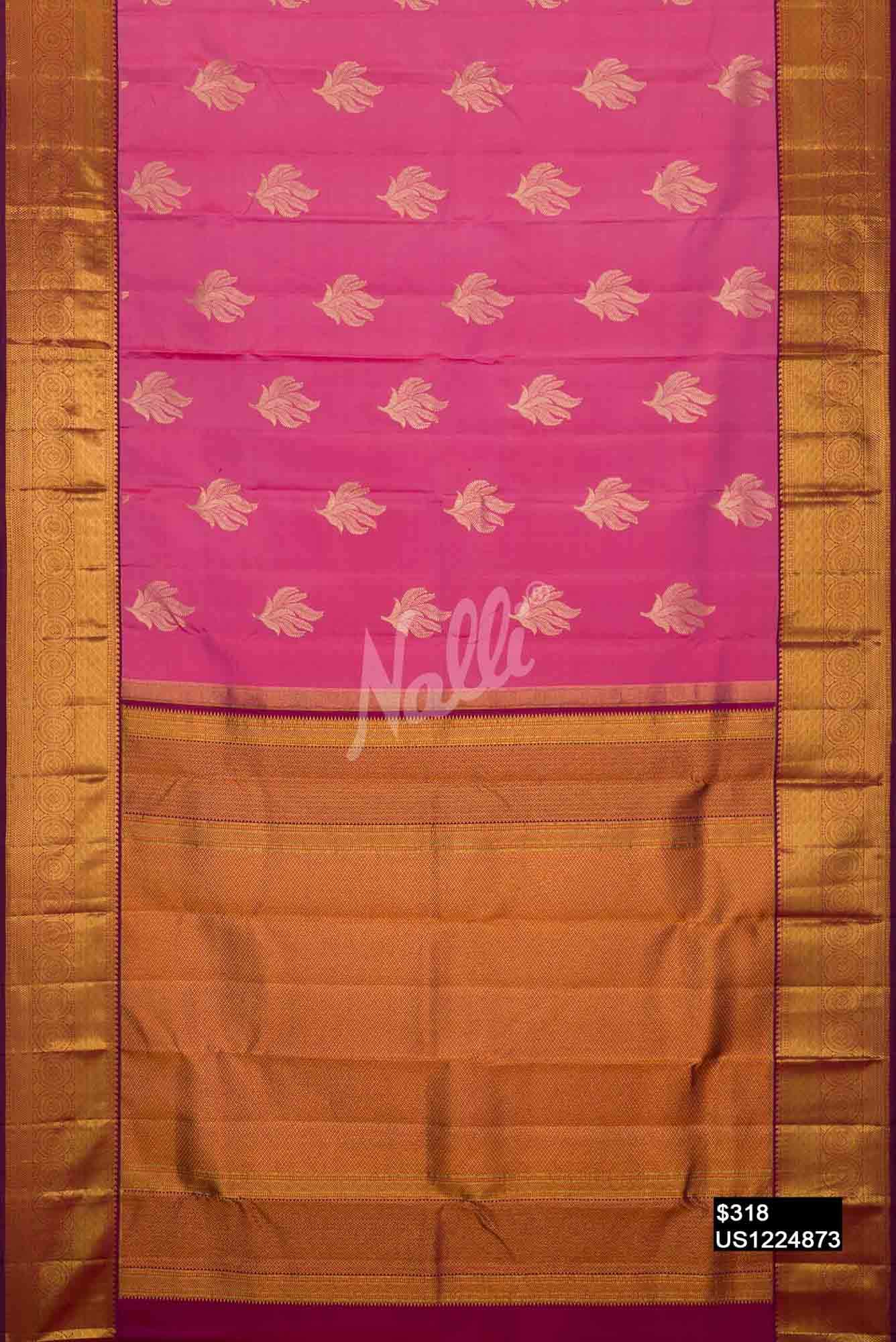 Pink Kanchipuram Silk Saree