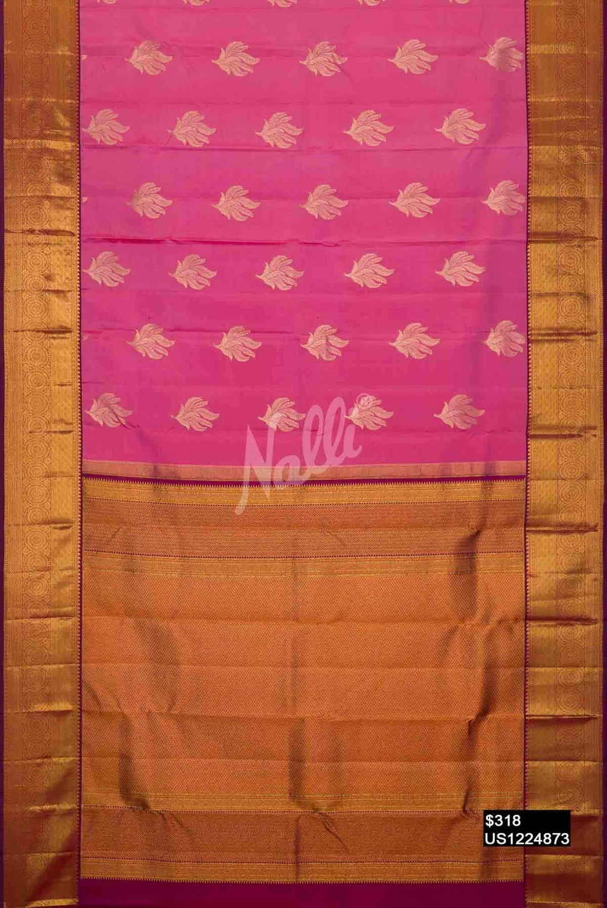 Pink Kanchipuram Silk Saree