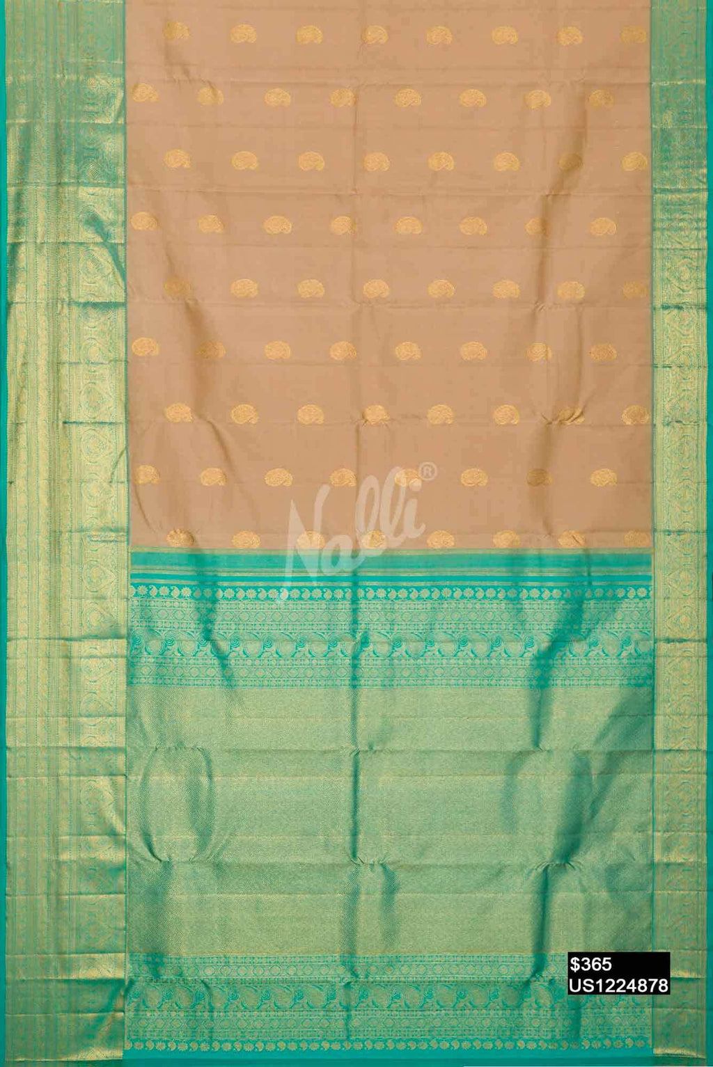 Brown Kanchipuram Silk Saree