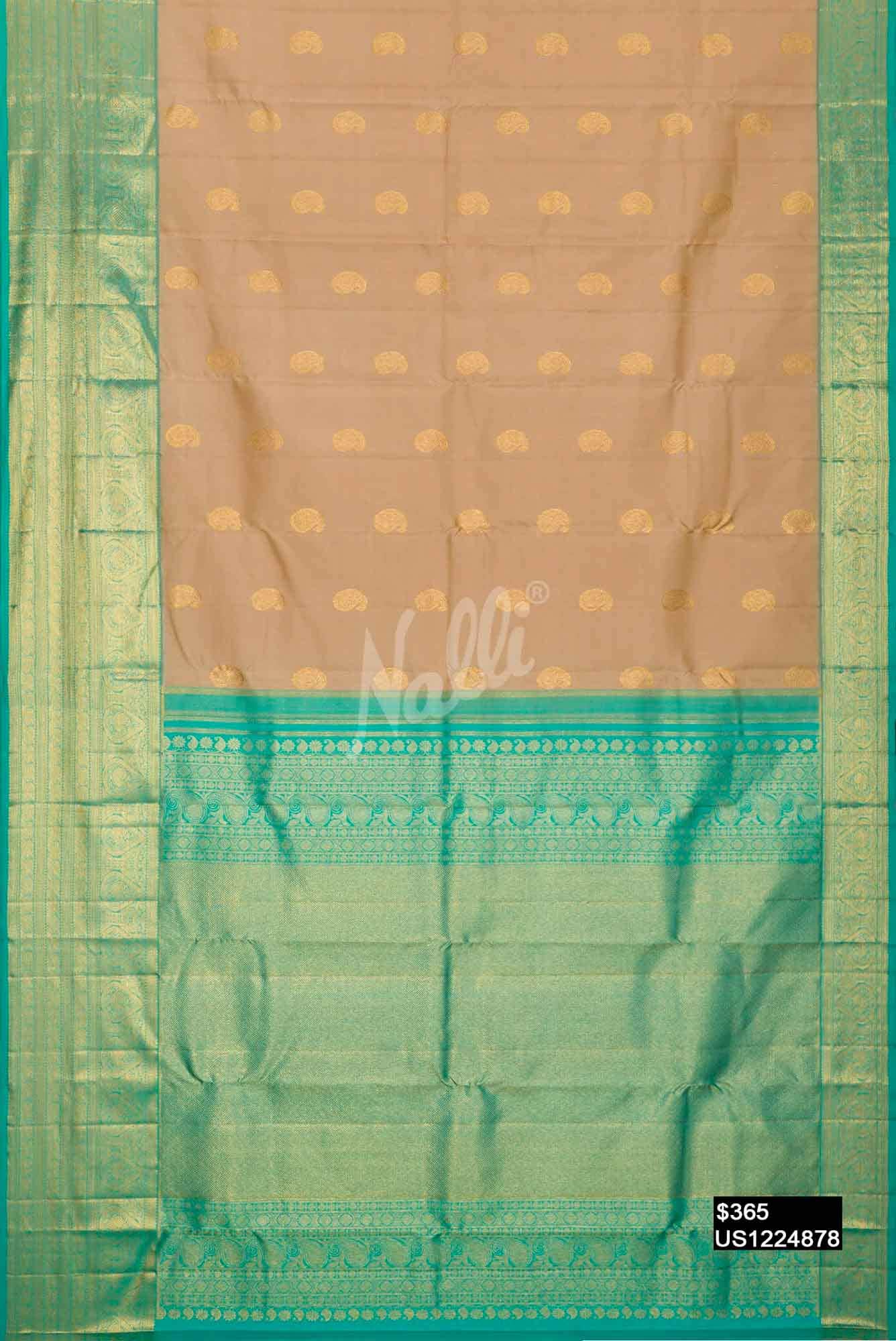 Brown Kanchipuram Silk Saree