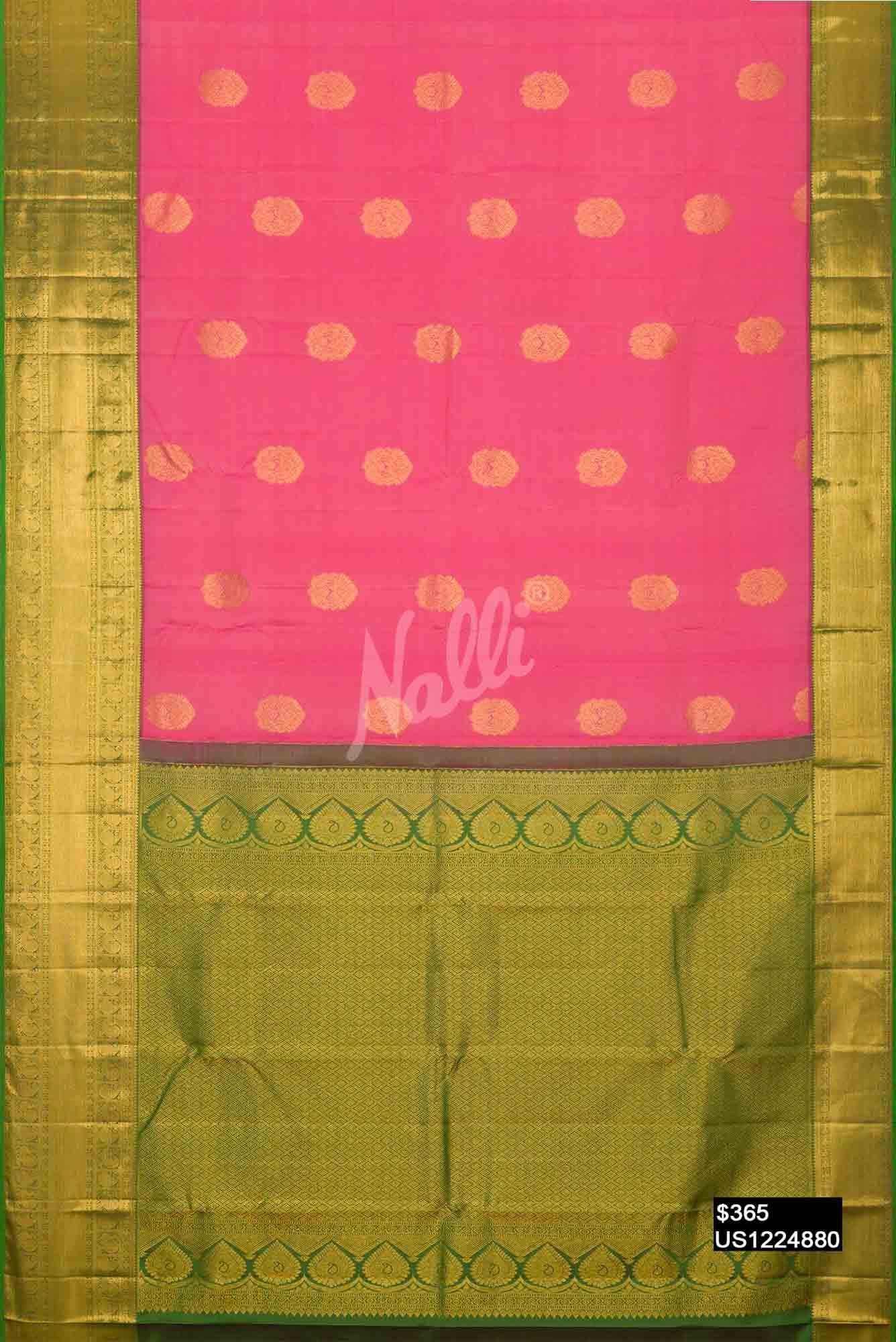 Pink Kanchipuram Silk Saree