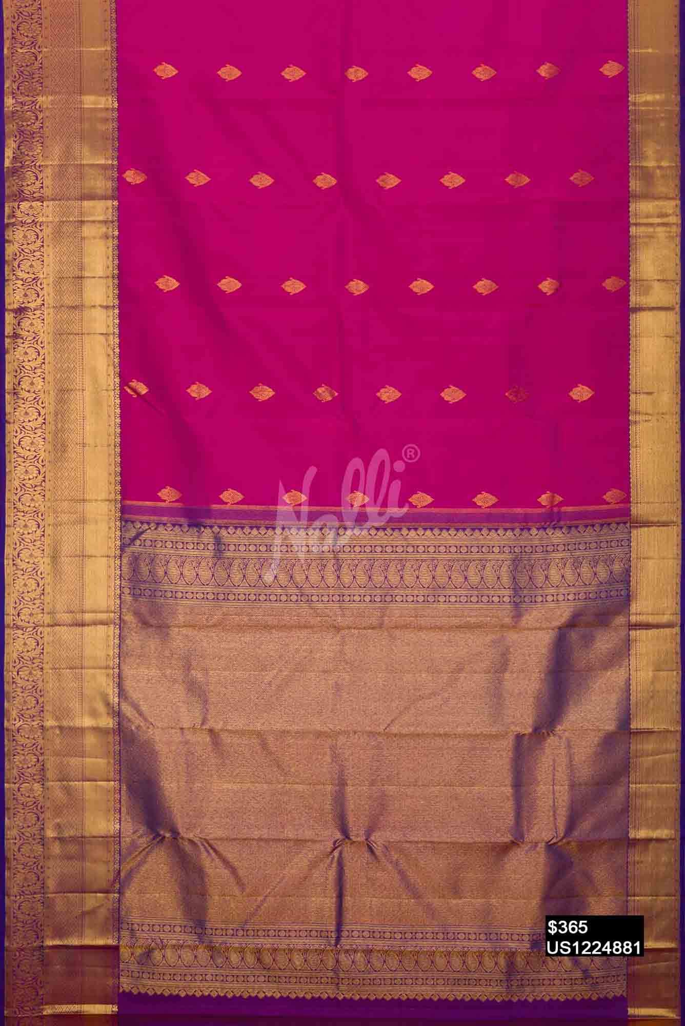 Pink Kanchipuram Silk Saree