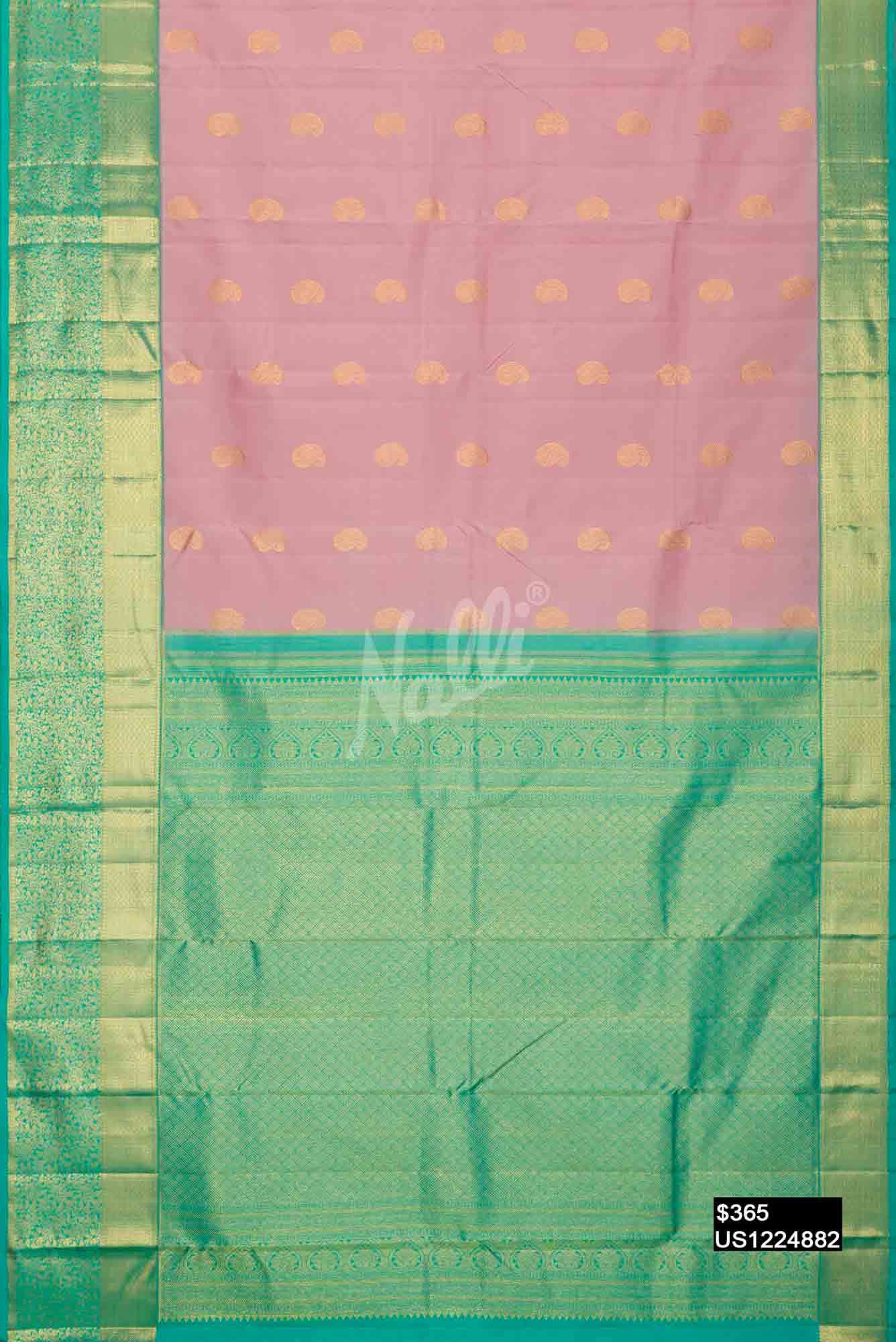 Pink Kanchipuram Silk Saree