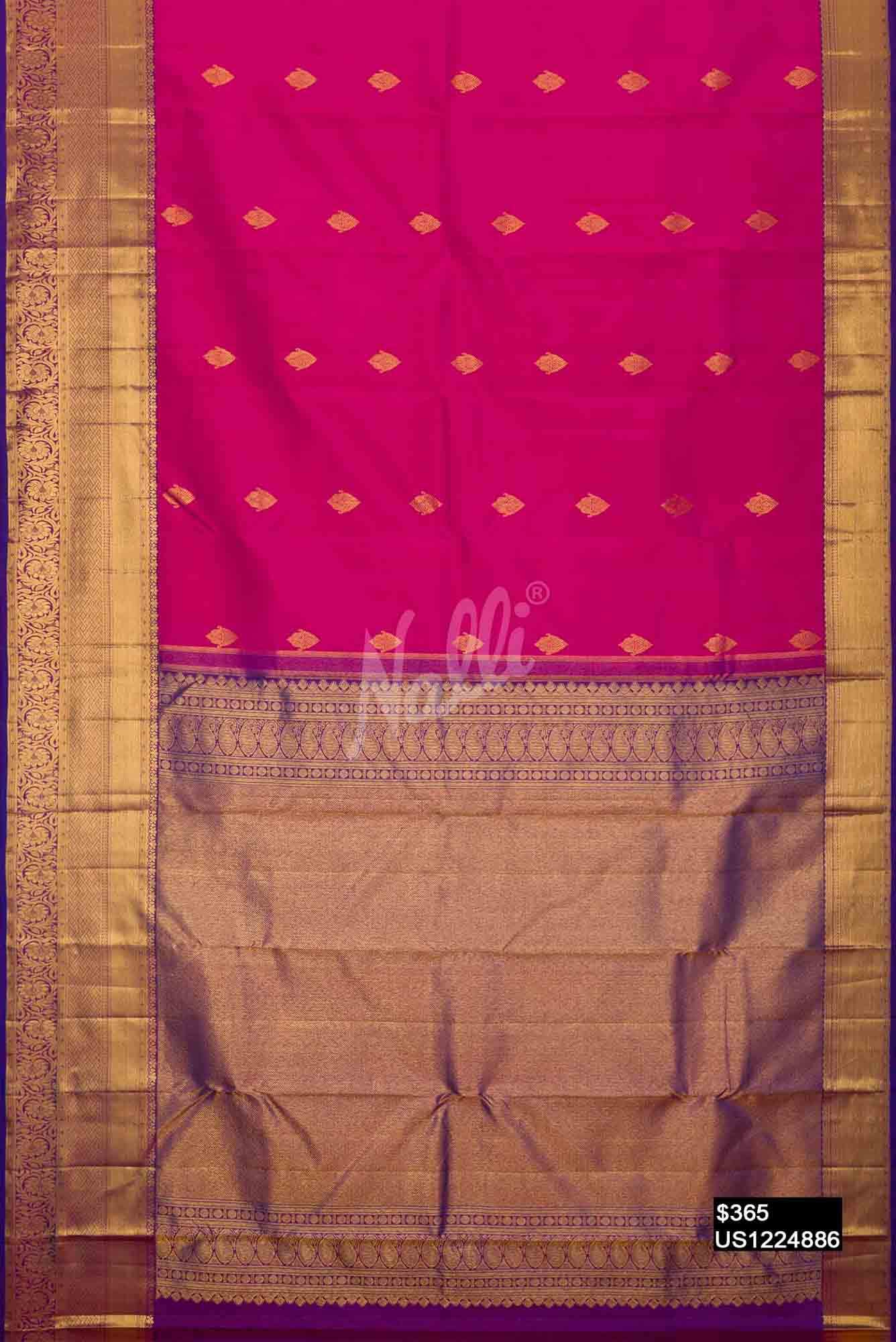 Pink Kanchipuram Silk Saree