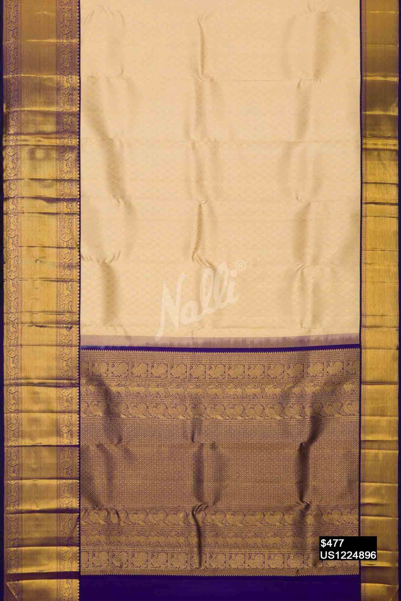 Sandal Kanchipuram Silk Saree