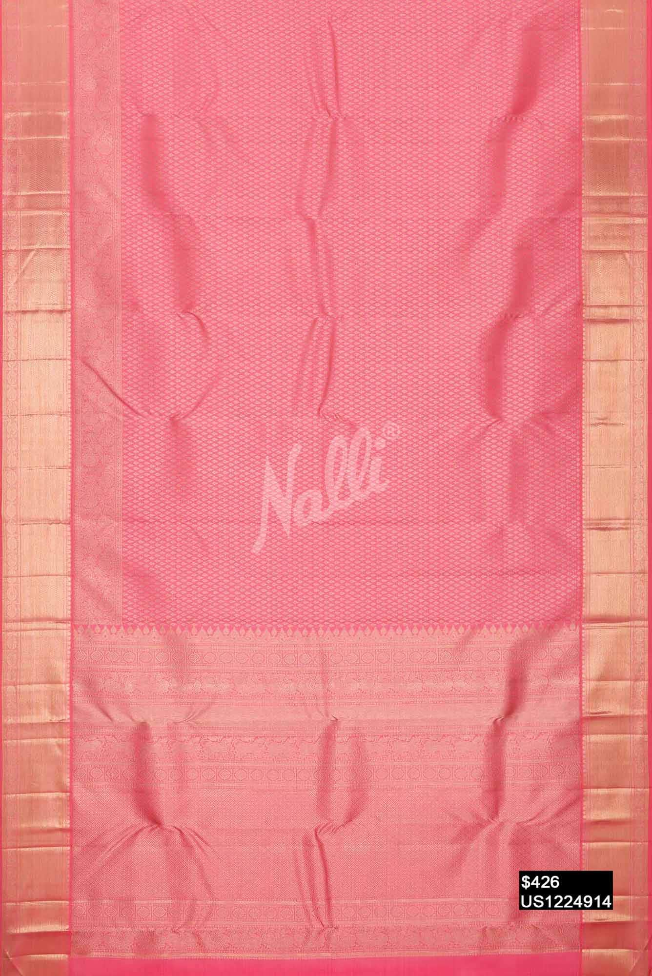 Pink Kanchipuram Silk Saree