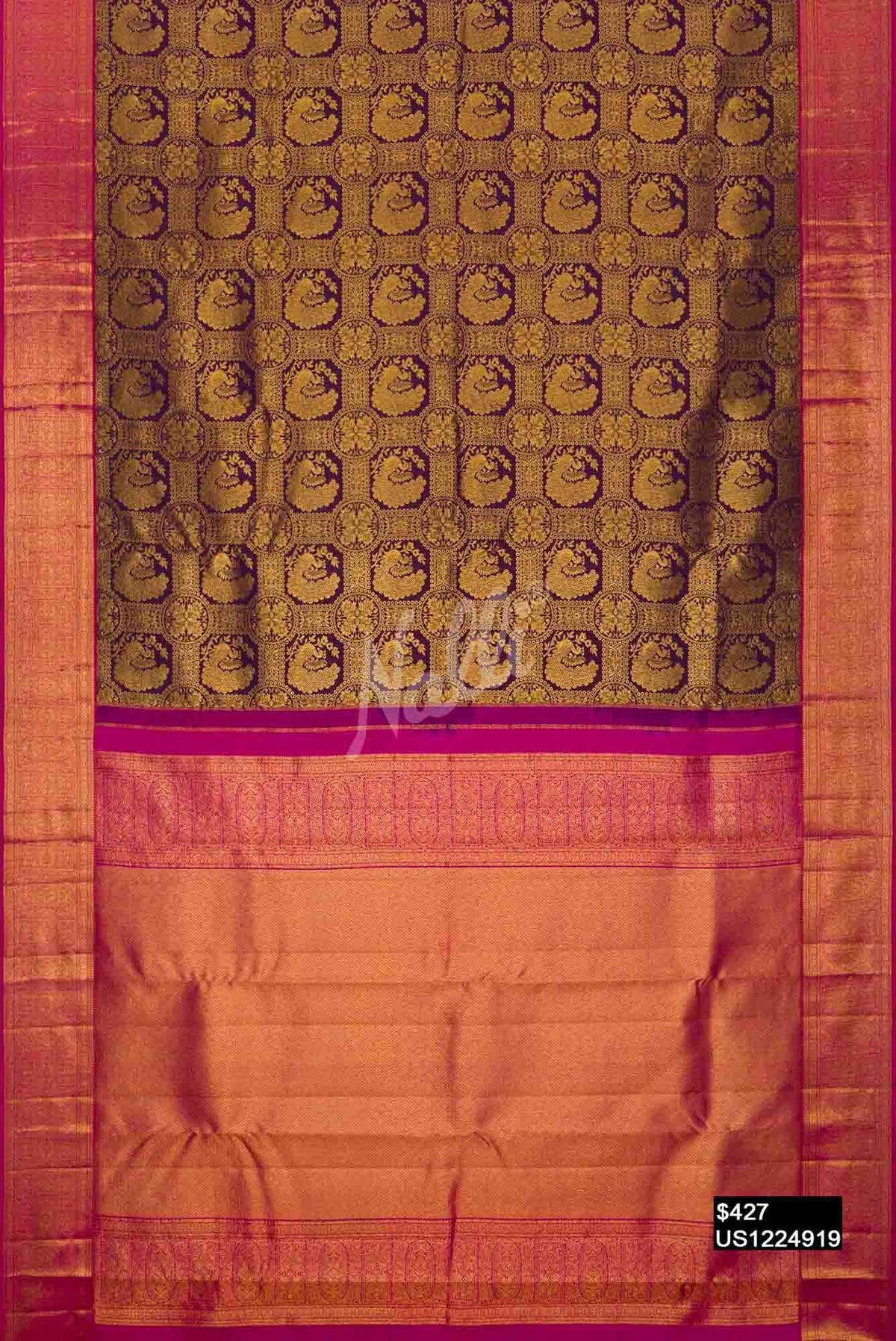 Violet Kanchipuram Silk Saree