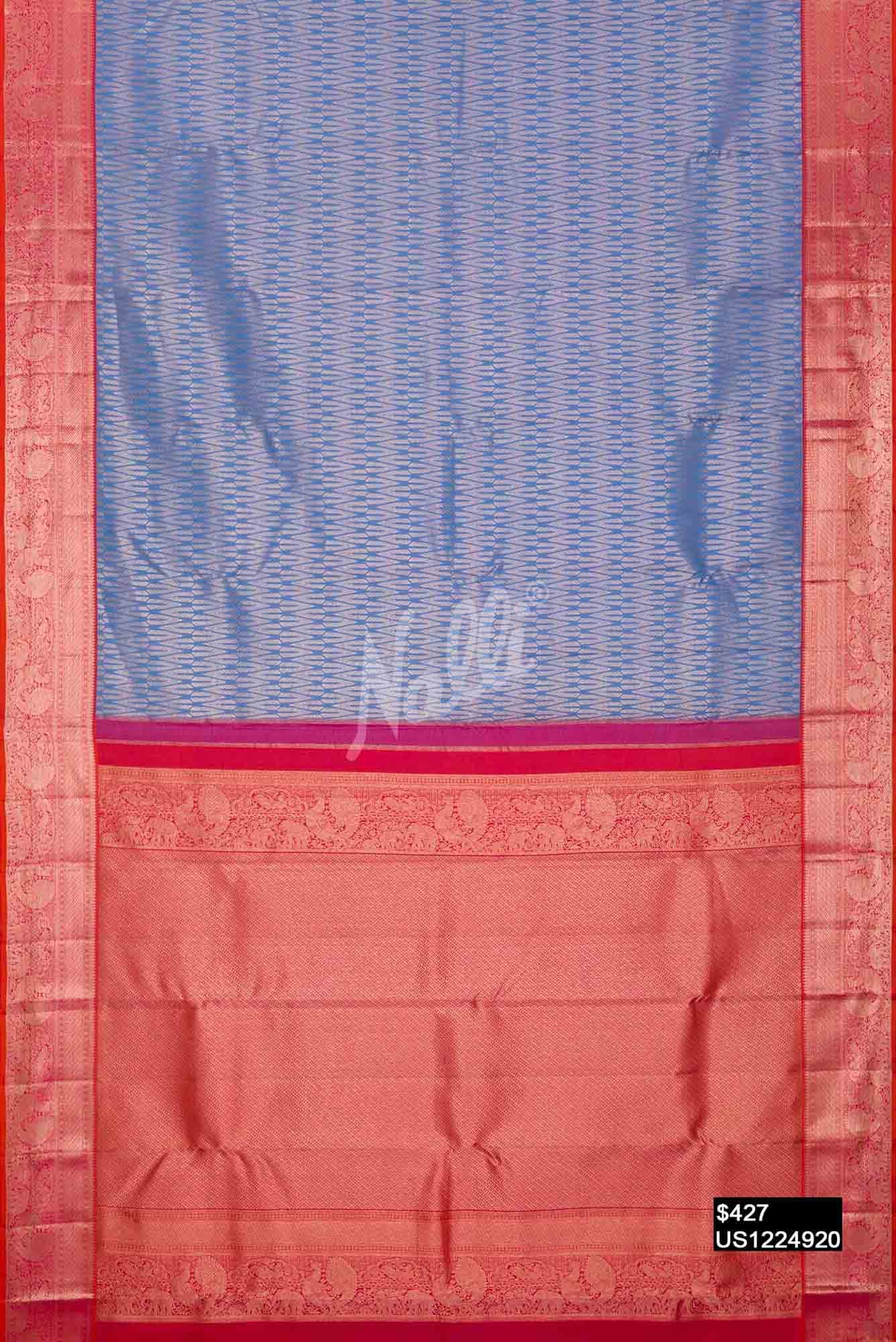 Blue Kanchipuram Silk Saree