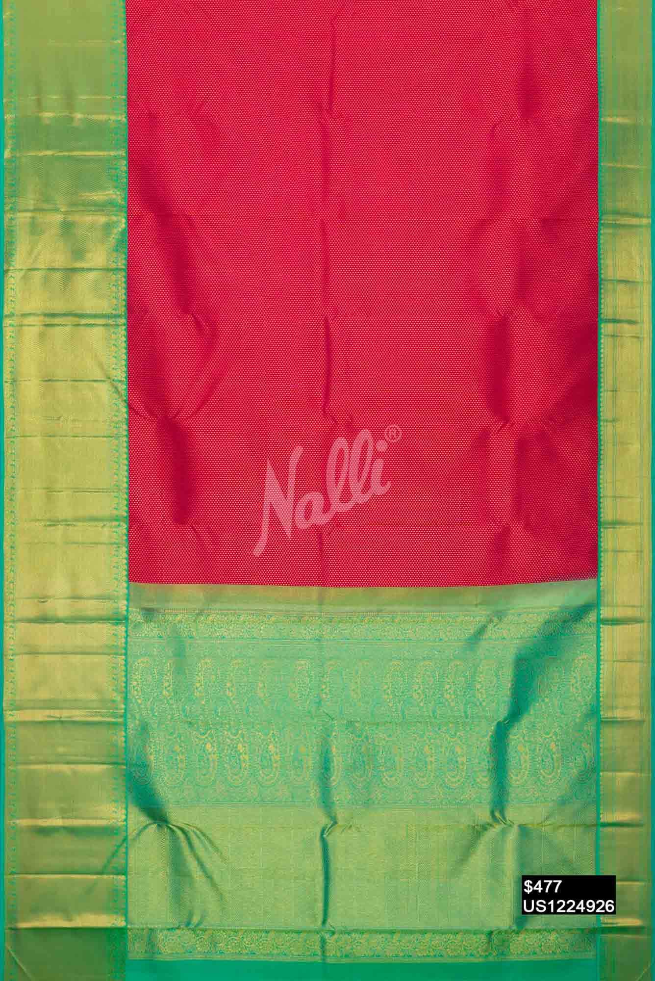 Dark Pink Kanchipuram Silk Saree