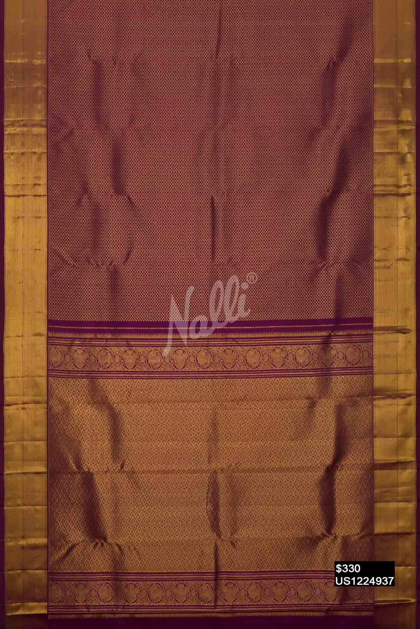Purple Kanchipuram Silk Saree