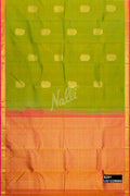 Parrot Green Kanchipuram Silk Saree