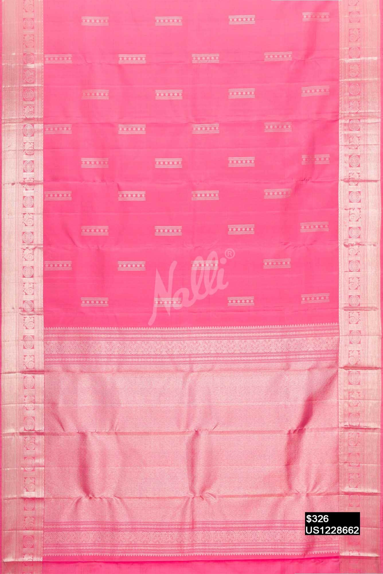 Pink Kanchipuram Silk Saree