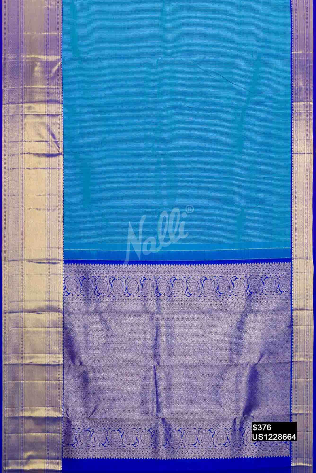 Blue Kanchipuram Silk Saree