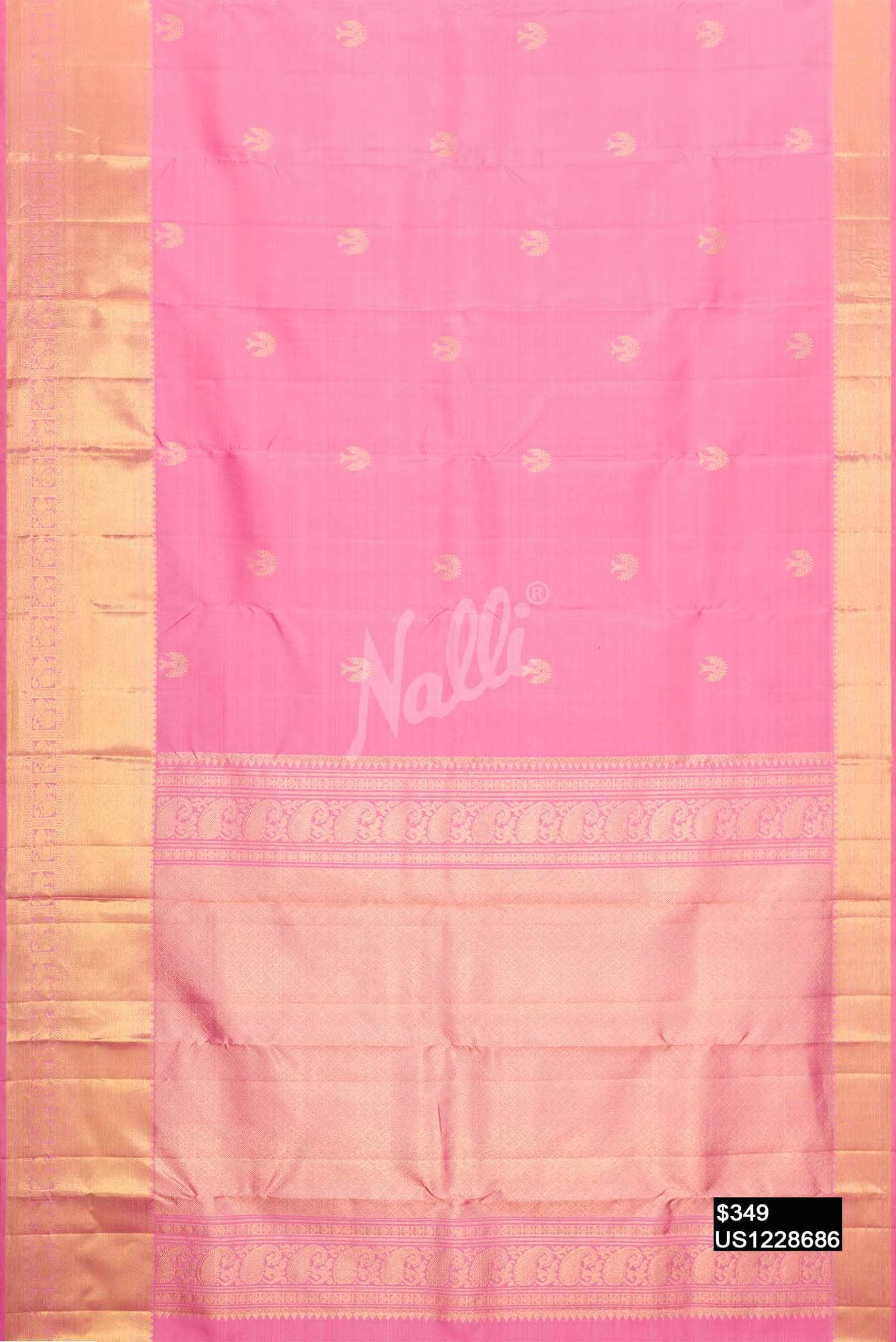 Pink Kanchipuram Silk Saree
