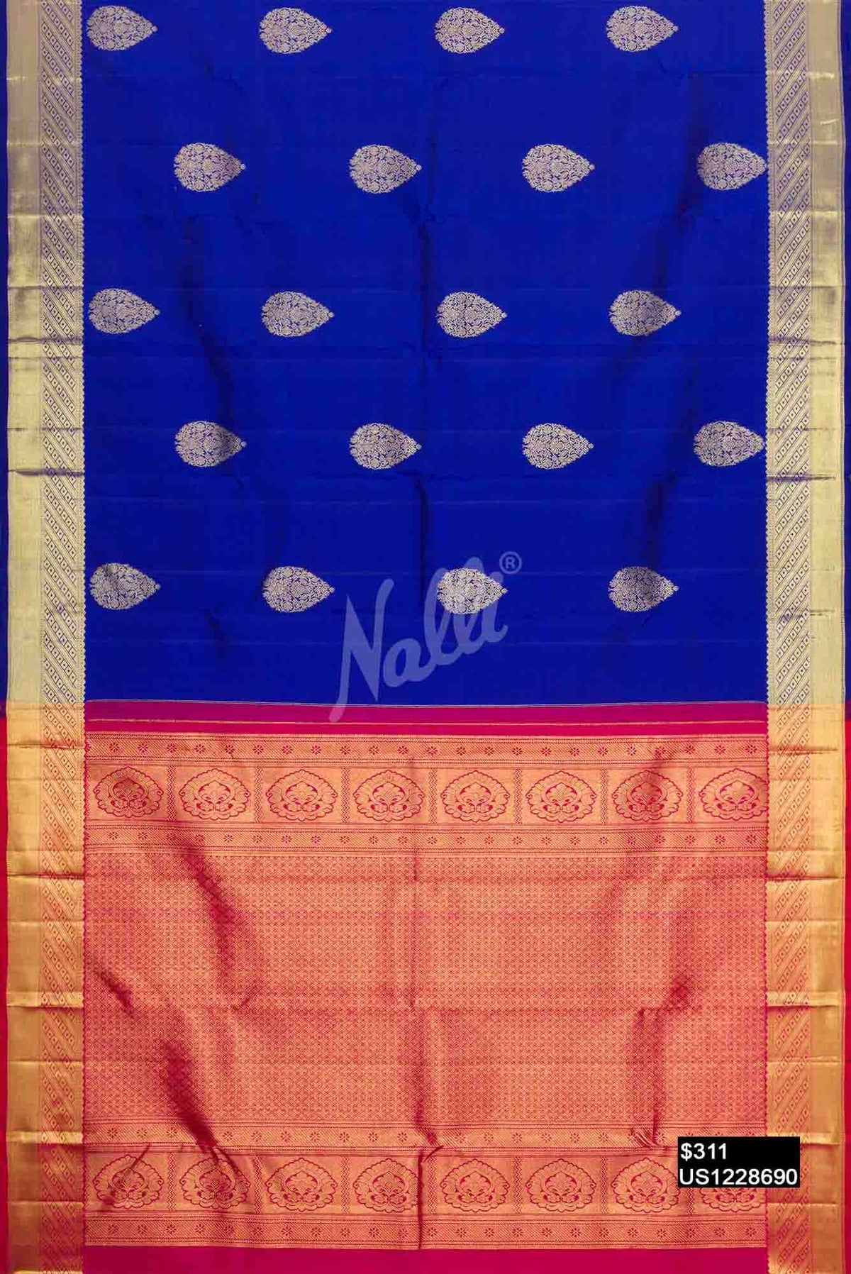 Royal Blue Kanchipuram Silk Saree