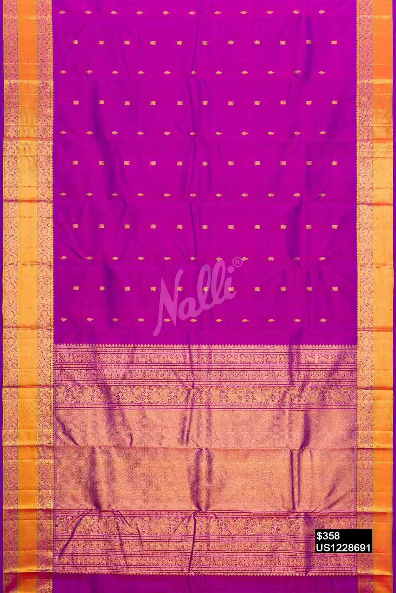 Purple Kanchipuram Silk Saree