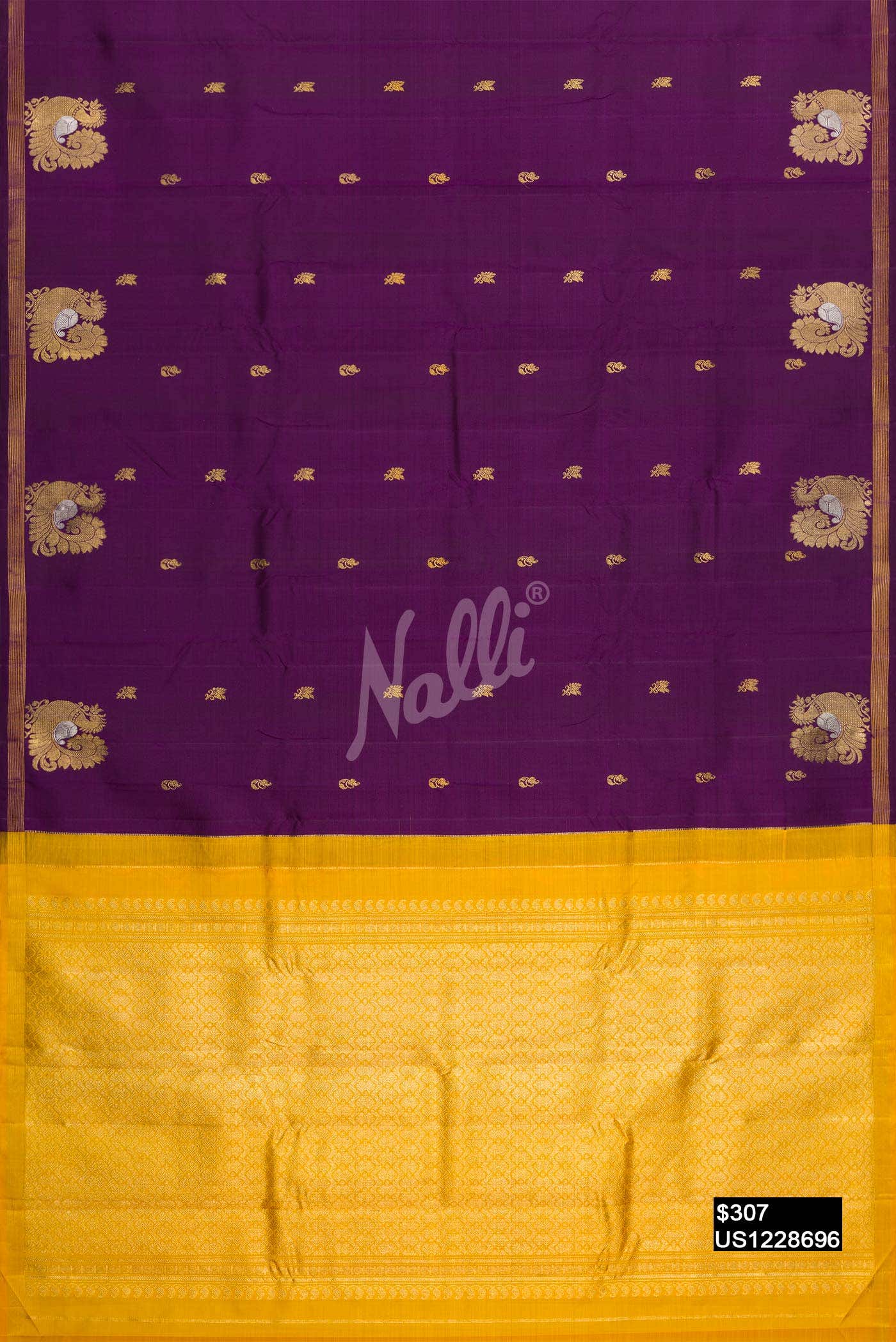 Violet Kanchipuram Silk Saree