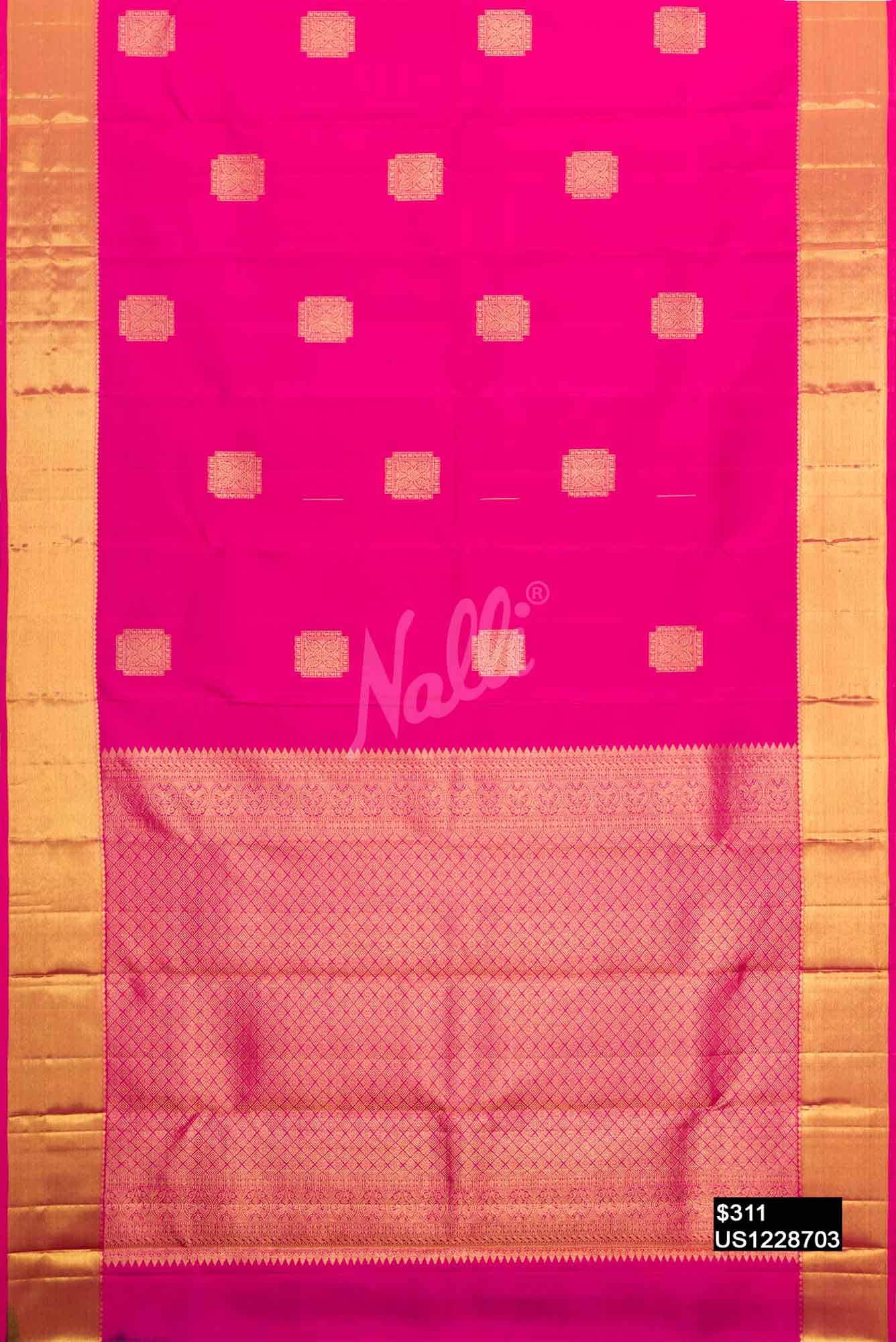 Pink Kanchipuram Silk Saree