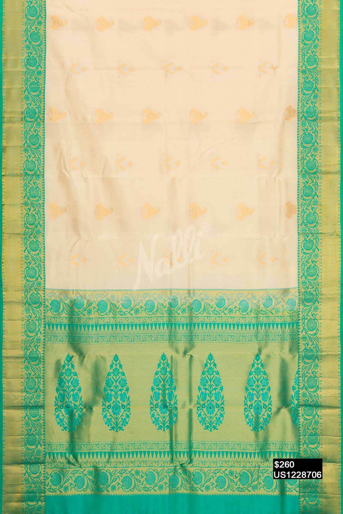 Sandal Kanchipuram Silk Saree