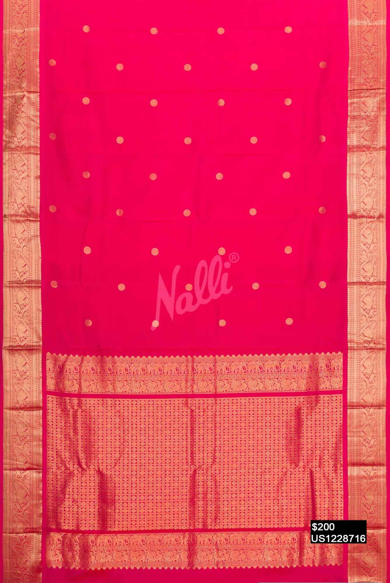 Pink Kanchipuram Silk Saree
