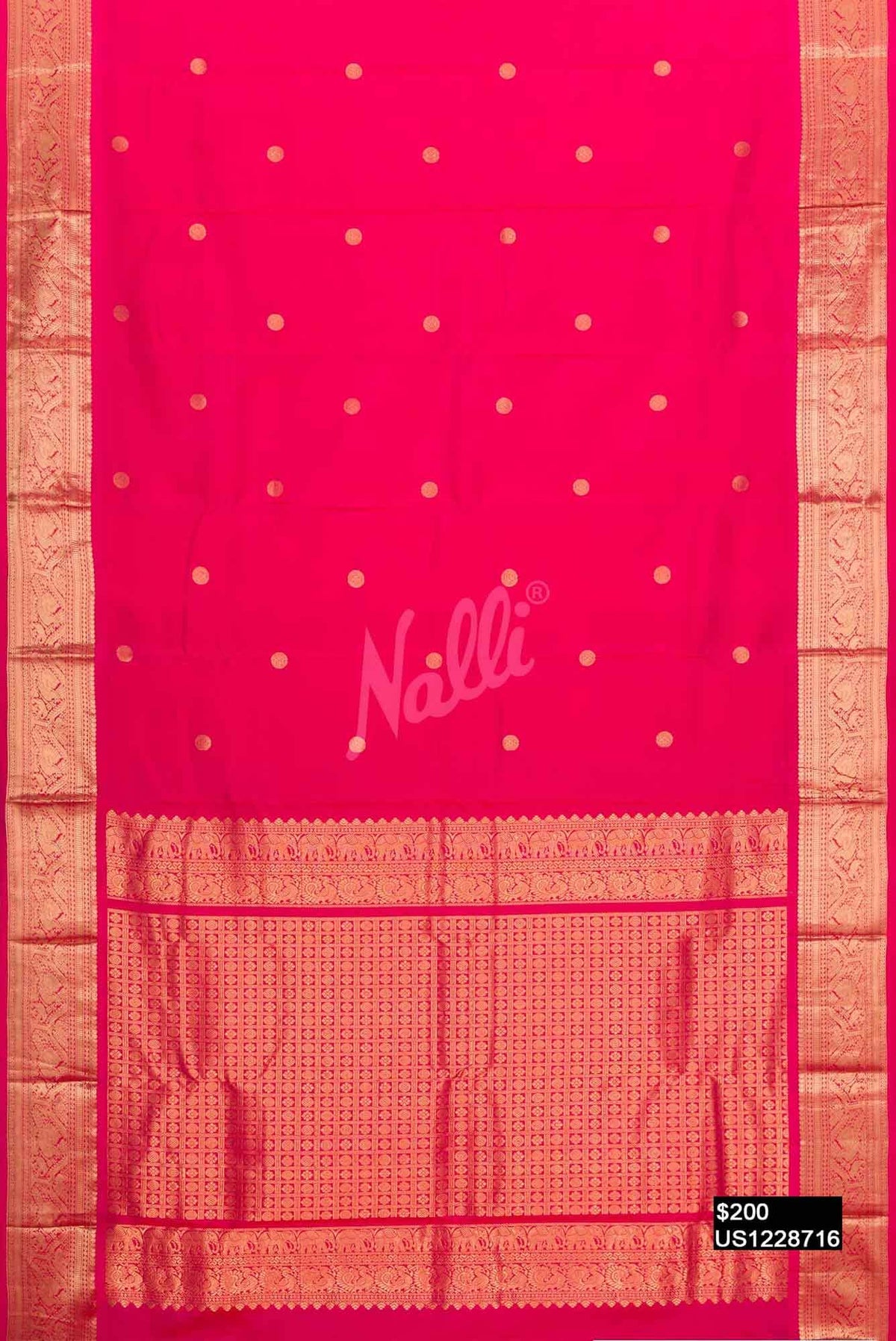 Pink Kanchipuram Silk Saree