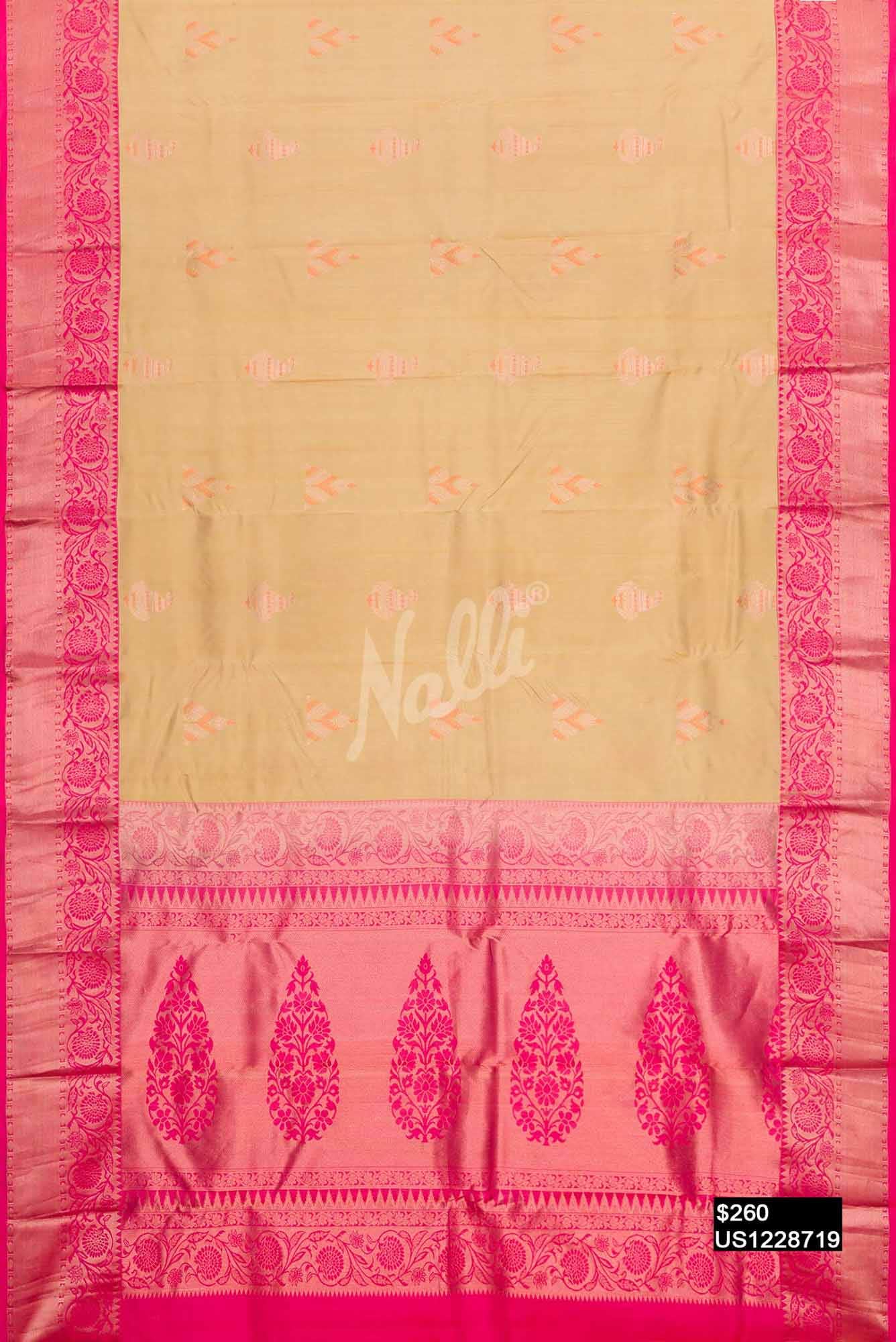 Sandal Kanchipuram Silk Saree