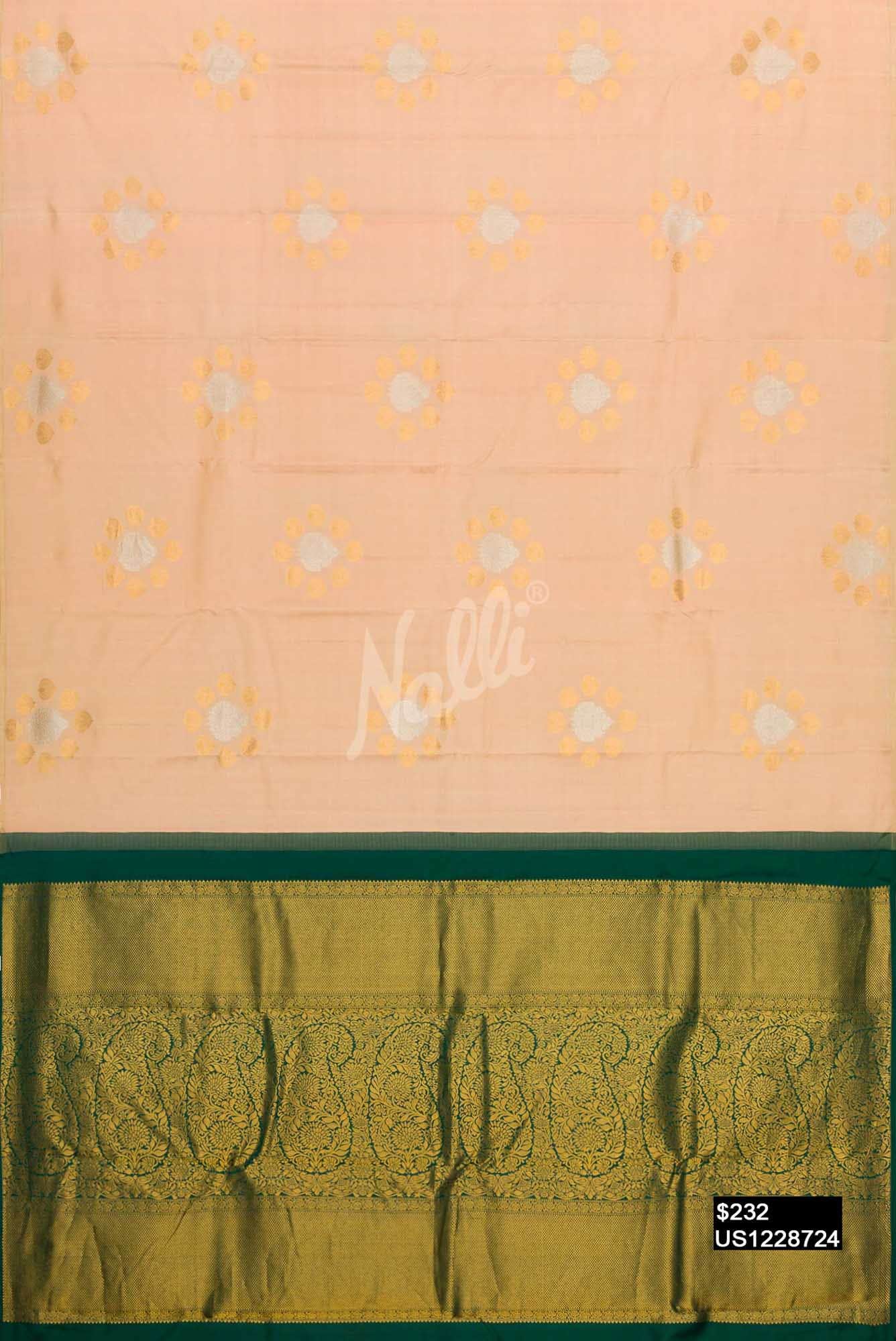 Sandal Kanchipuram Silk Saree